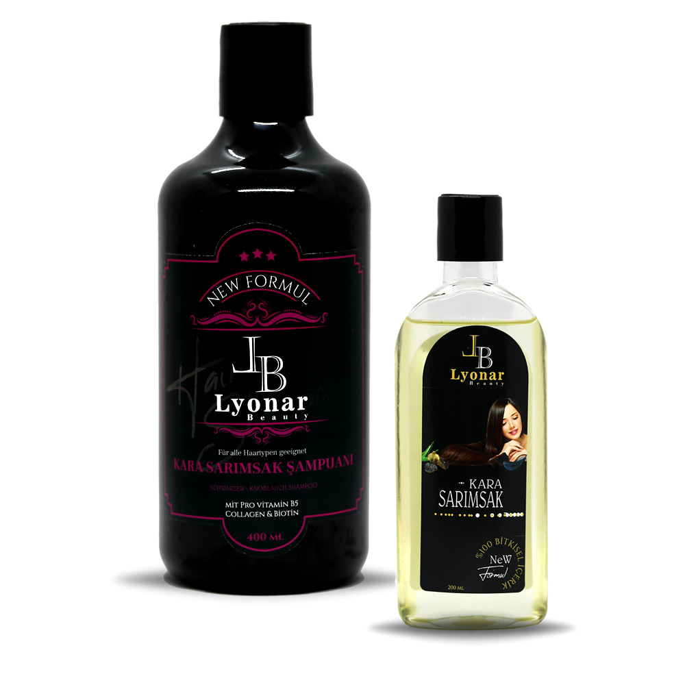 Lyonar Kara Sarımsak Şampuanı ve Yağı (Dökülen ve İnce Telli Saçlara Özel)